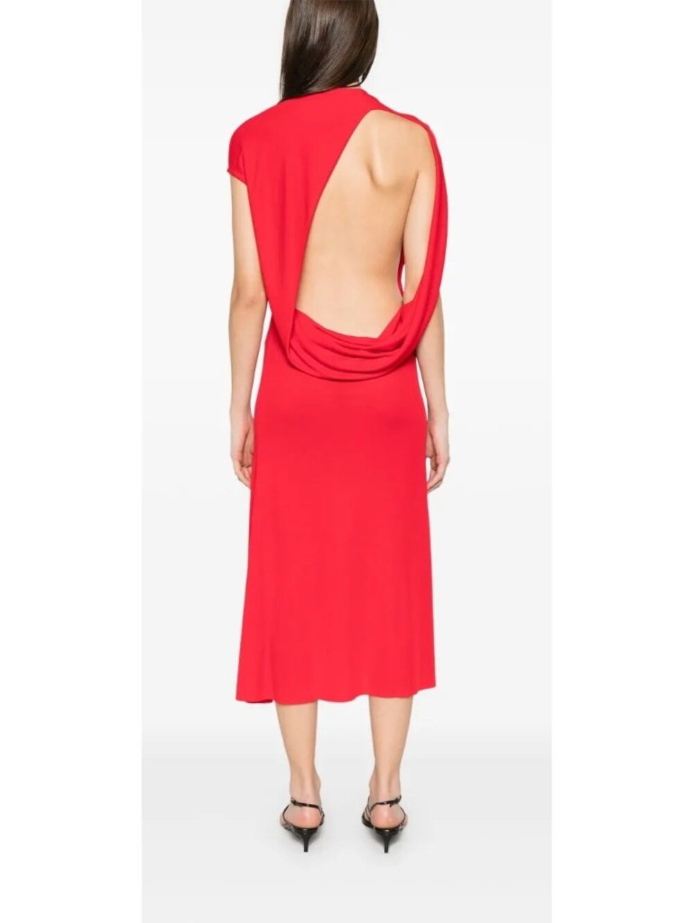 Jacquemus La robe Salerno Midi Dress in Red - Picture 3 of 8